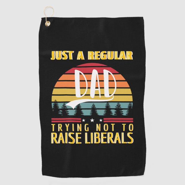 Father's Day | Just A Regular Dad Golf Towel (Front)