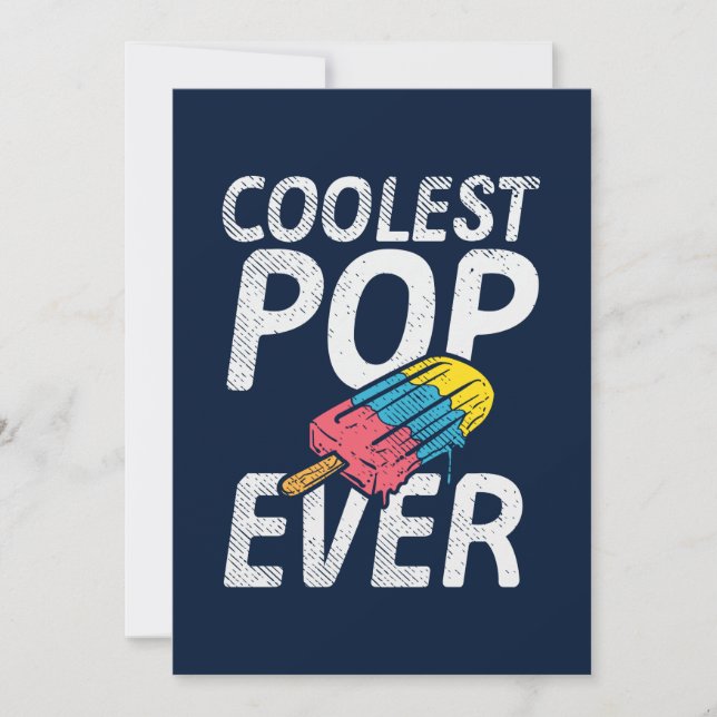 Father's Day Kids Photo Coolest Pop Ever Card (Front)