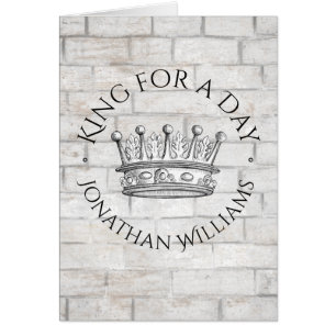 Father's Day King For a Day Crown Greeting Card