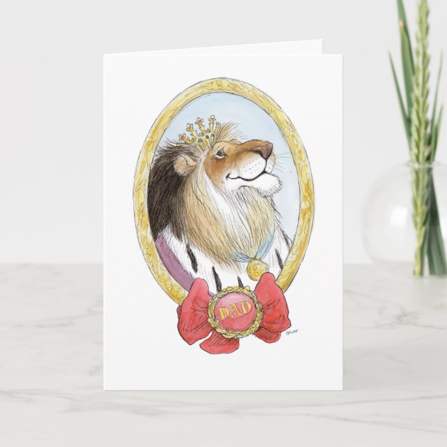 Father's Day King Lion Card (Front)