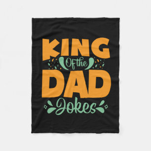 Father's Day King Of The Dad Fleece Blanket
