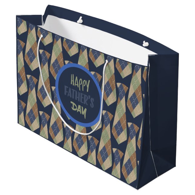 Father's Day Large Gift Bag (Back Angled)