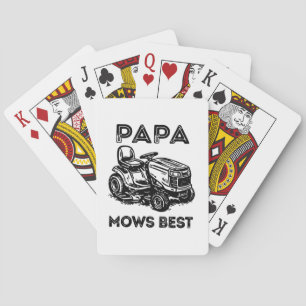 Fathers Day Lawn Tractor Riding Lawn Mower  Playing Cards