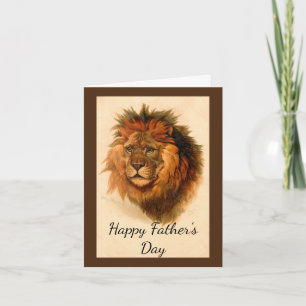 Father's Day Lion Face Card