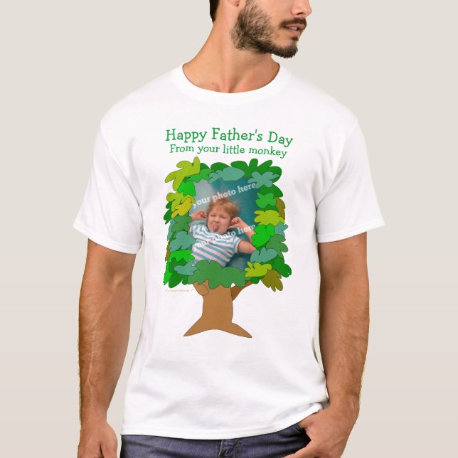 Fathers Day Little Monkey Photo Shirt Template (Front)