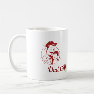 Father's Day Love - Dad & Baby Embrace Silhouette Coffee Mug