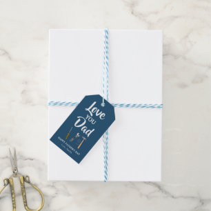 Father's Day Love You Dad Masculine Gift Tag