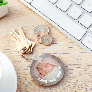 Father's Day Love You Photo Key Ring