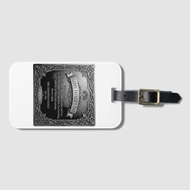 Fathers Day Luggage Tag (Front Horizontal)