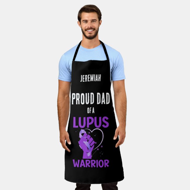 Father's Day LUPUS WARRIOR Proud Dad  Apron (Worn)