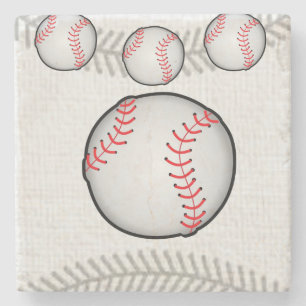 Father's Day Marble Stone Coaster Baseball