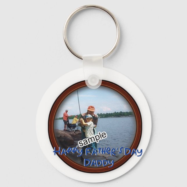Father's Day Memento Frame Key Ring (Front)