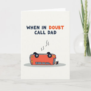 Fathers Day Mishap Scene Card