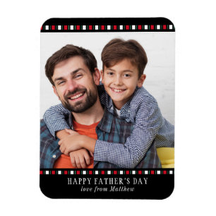 Father's Day Modern Custom Personalised Photo Magnet