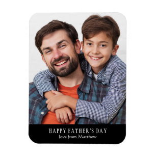Father's Day Modern Personalised Photo Magnet