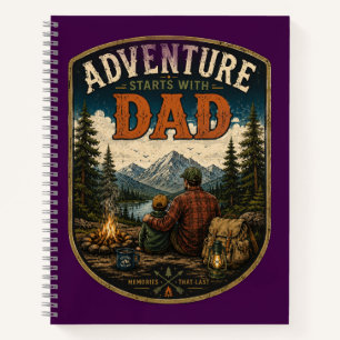 Father's Day Mountain Outdoor Design Notebook