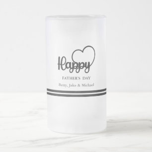 Father's Day Mug, Father's Day Gift Frosted Glass Beer Mug