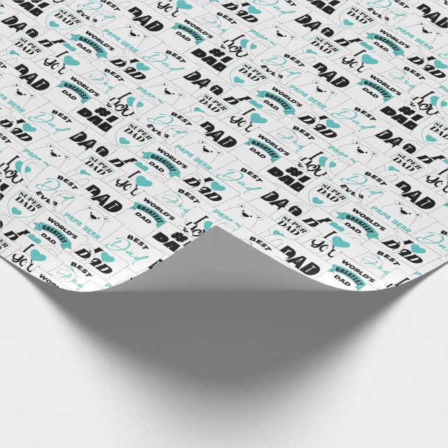 Father's Day Mugs Wrapping Paper (Corner)
