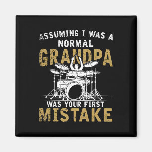 Fathers Day Music Gift Drums Magnet