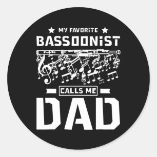 Fathers Day My Favourite Boonist Calls Me Dad Classic Round Sticker
