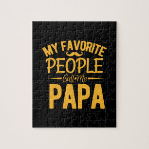 Father's Day My Favourite People Call Me Papa Jigsaw Puzzle