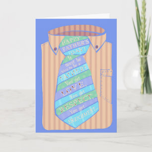 Father's Day necktie message customisable card