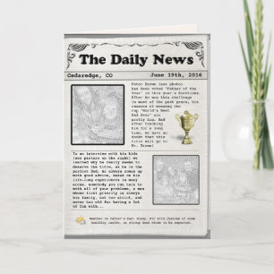 Father's Day Newspaper (customisable) Card