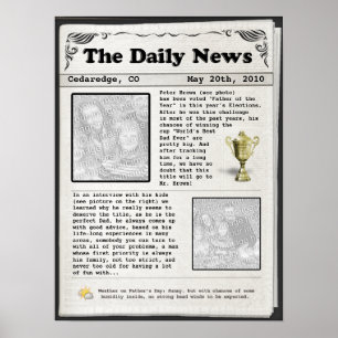 Father's Day Newspaper (customisable) Poster