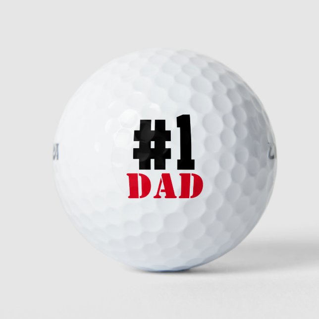 Father's Day Number 1 Dad Golf Balls (Front)