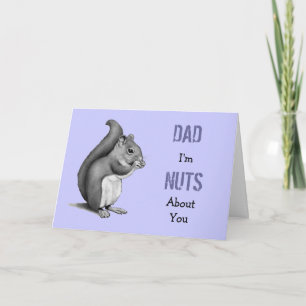Father's Day, Nuts About Dad, Squirrel, Pencil Card