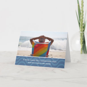 Father's Day, Ocean Beach with Waves Greeting Card