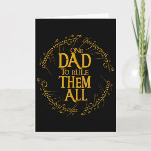 Father's Day One Dad To Rule Them All Father Gift  Card