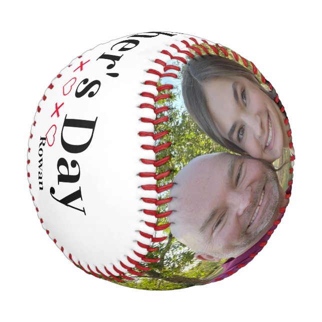 Father's day or dad birthday custom photo baseball (Angled)