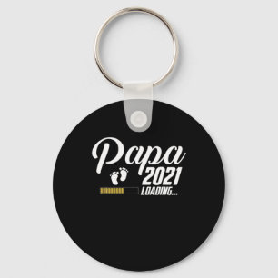 Father's Day   Papa Loading 2021 First Time Father Key Ring