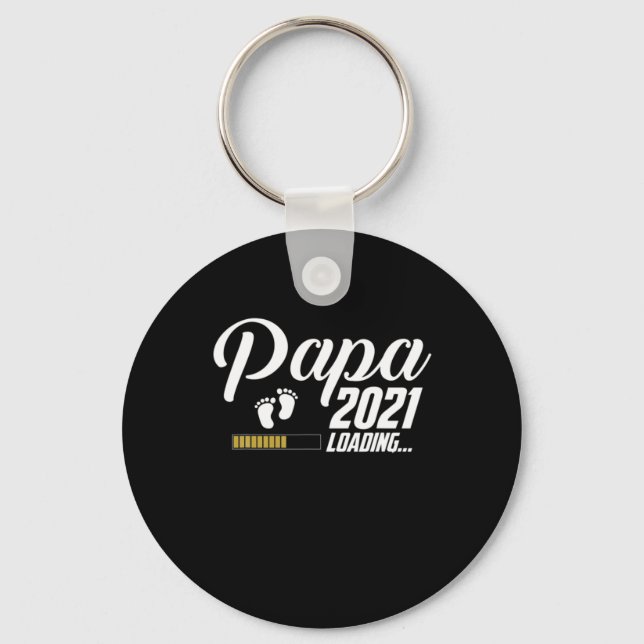 Father's Day | Papa Loading 2021 First Time Father Key Ring (Front)
