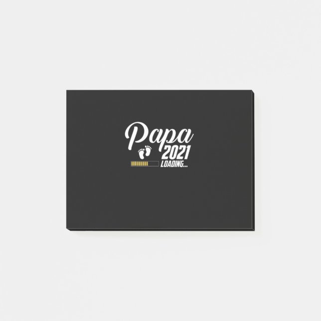 Father's Day | Papa Loading 2021 First Time Father Post-it Notes (Front)