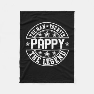 Father's Day Pappy The Man The Myth The Legend Fleece Blanket