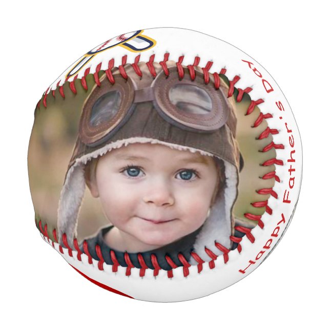 Father's Day, Personalised Baseball (Front Right)