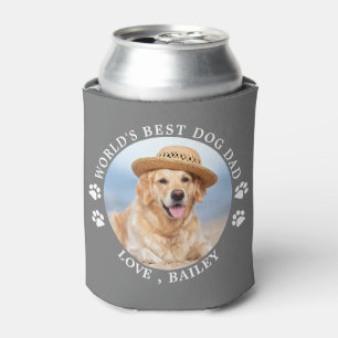 Father's Day Personalised Cute Pet Photo Dog Dad Can Cooler