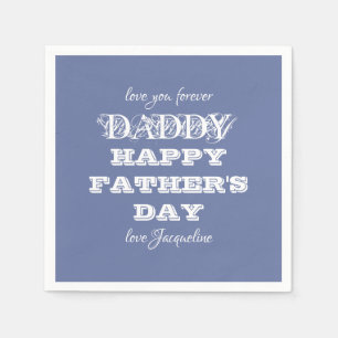 Father's Day Personalised Daddy Paper Napkins