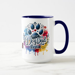 Father's Day Personalised Date/Best Dog Dad Wrap Mug