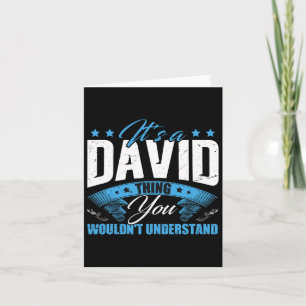 Fathers Day Personalised David Name Birthday Card