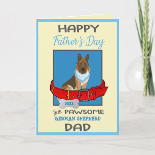Fathers Day Personalised from German Shepherd Dog Holiday Card