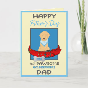 Fathers Day Personalised from Goldendoodle Dog Holiday Card