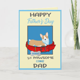 Fathers Day Personalised from Your Corgi Dog Holiday Card