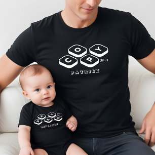 Father's Day Personalised Name Copy Paste Dad Son Tri-Blend Shirt