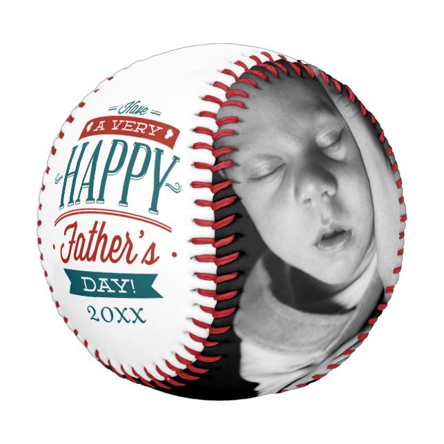 Fathers Day Personalised One Of A Kind Baseball (Angled)