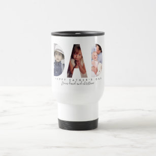 Father's Day Personalised Photo Collage Dad gift Travel Mug
