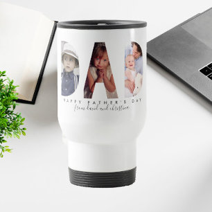 Father's Day Personalised Photo Collage Dad gift Travel Mug