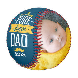 Fathers Day Personalised Pure Super Dad Baseball